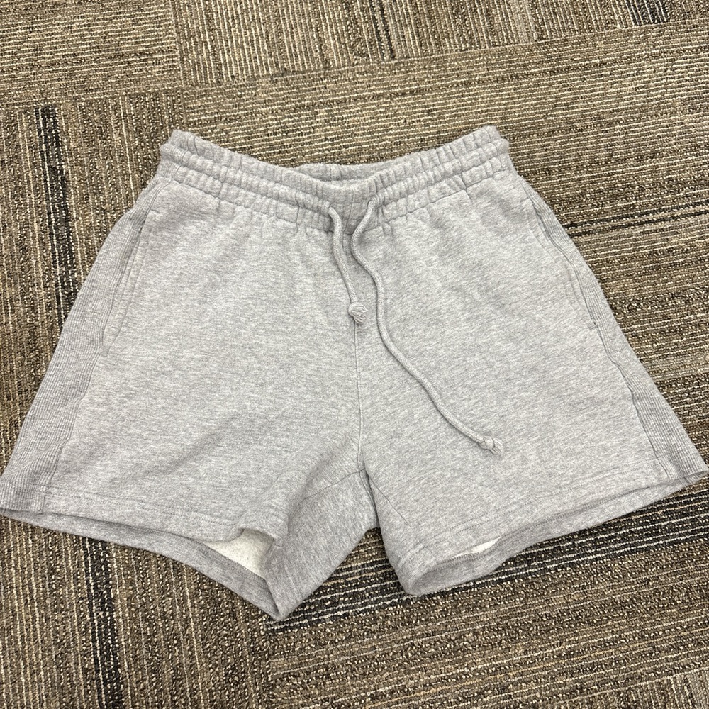 TNA Cozy Gray Fleece Shorts